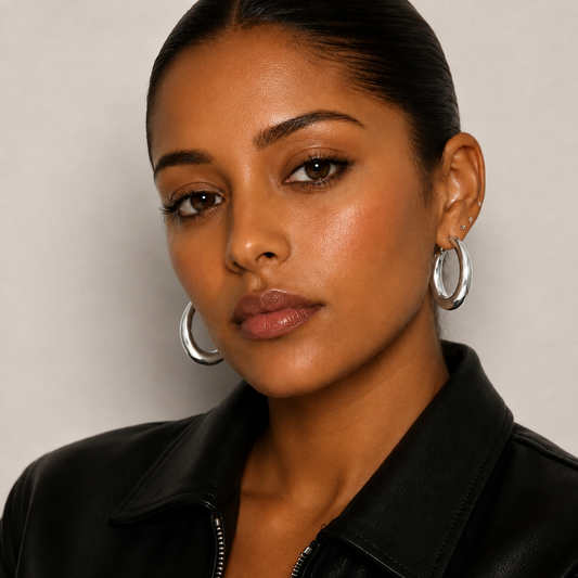 Siena Silver Hoop Earrings