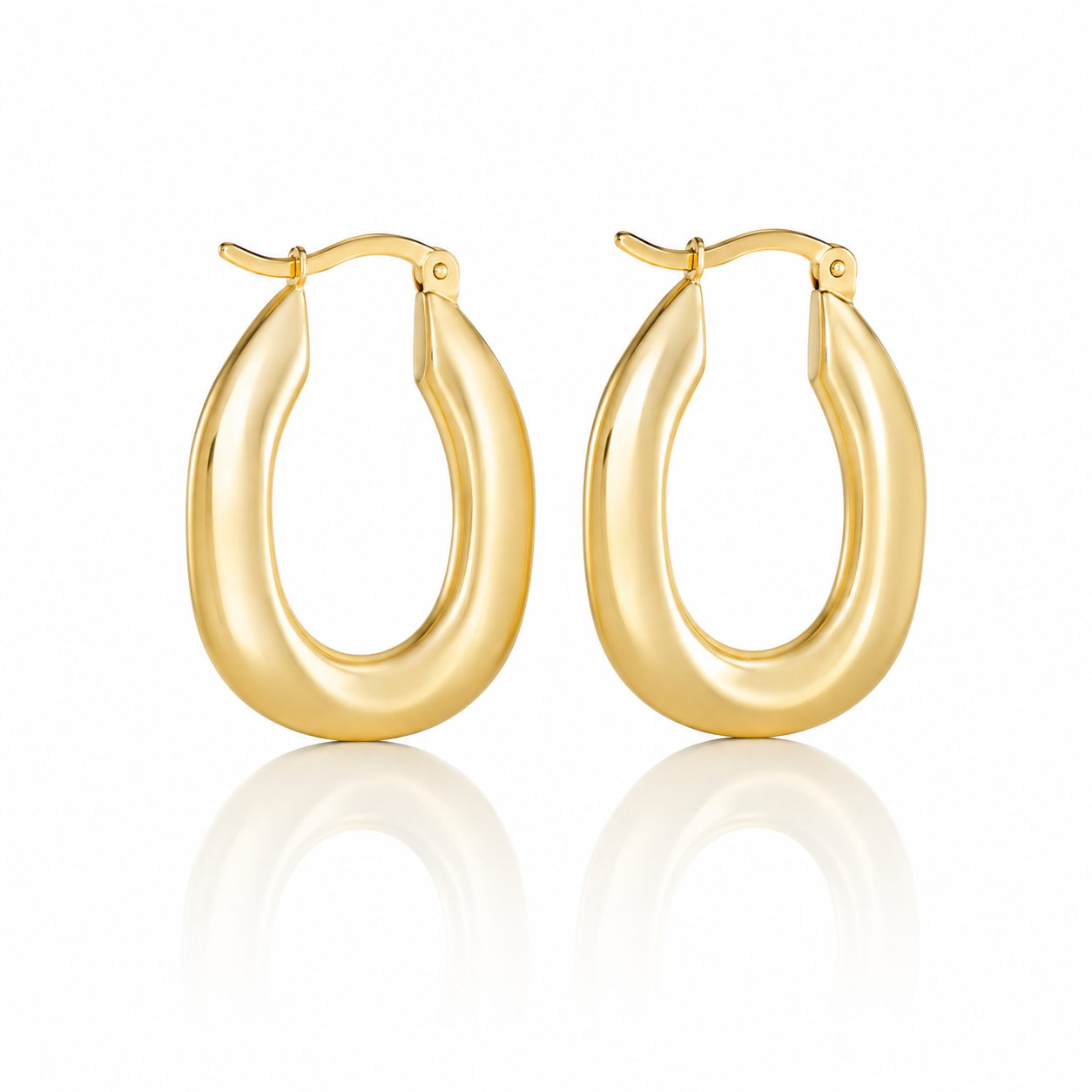 Gold Chunky Hoop Earrings