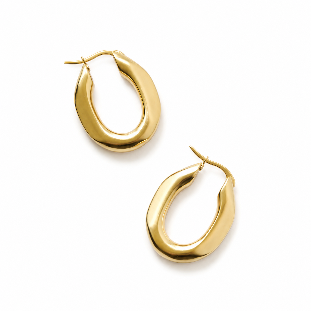 Gold Chunky Hoop Earrings
