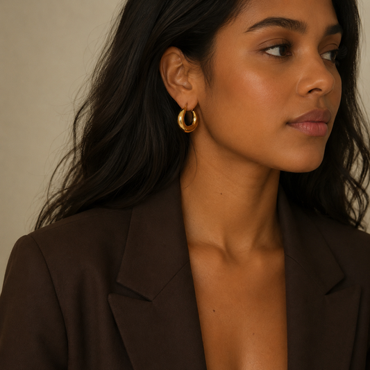 Medium Chunky Hoop Earrings