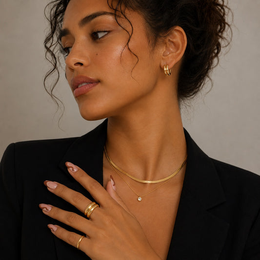 Chunky Double Hoops