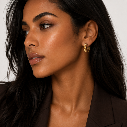 Golden Hoop Earrings