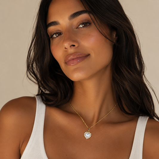 DeLuca Heart CZ Necklace