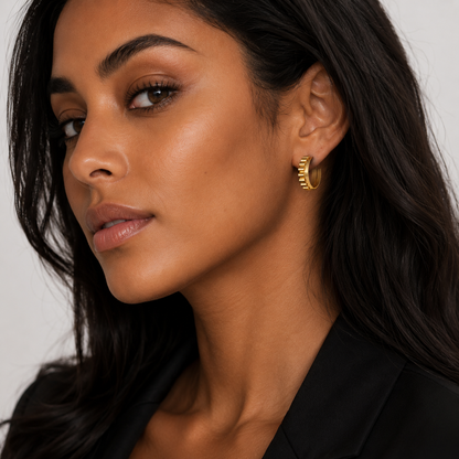 Golden Hoop Earrings