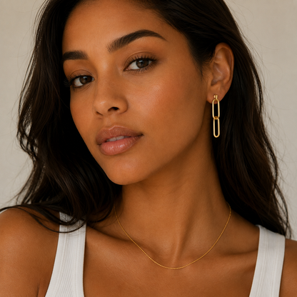 Paper Clip Dangle Earrings