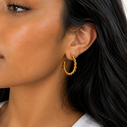Twist Hoop Earrings