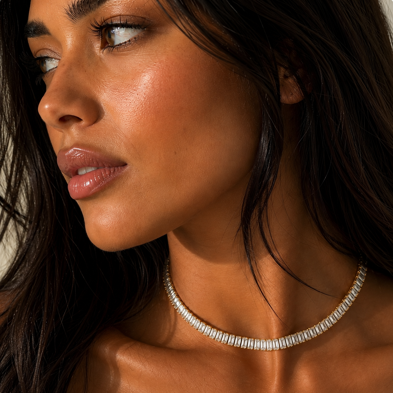 Baguette Choker Necklace