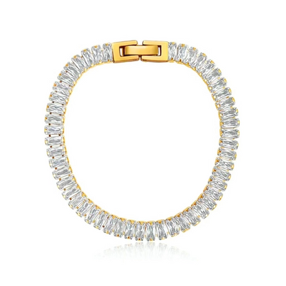 Baguette Cubic Zirconia Tennis Bracelet
