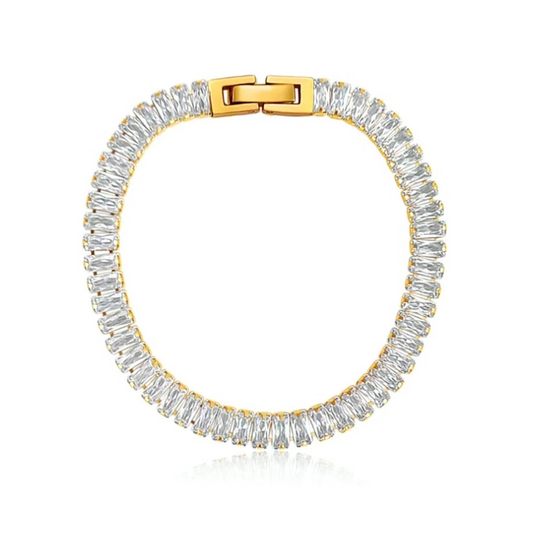 Baguette Cubic Zirconia Tennis Bracelet