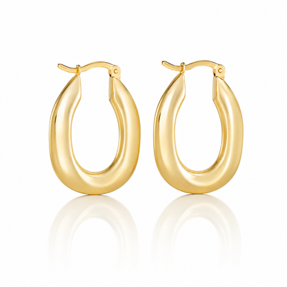 Gold Chunky Hoop Earrings