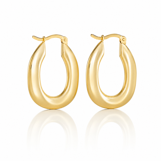 Gold Chunky Hoop Earrings