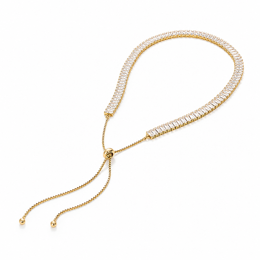 Baguette Slider Tennis Necklace