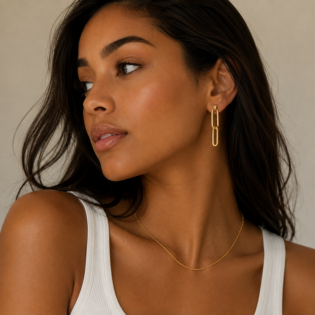 Paper Clip Dangle Earrings