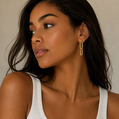 Paper Clip Dangle Earrings