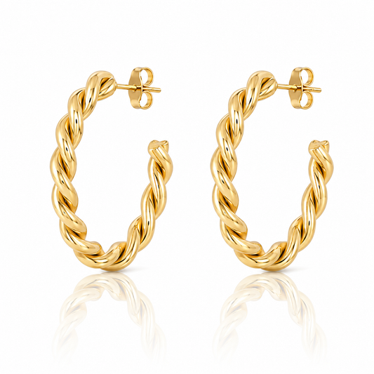 Twist Hoop Earrings
