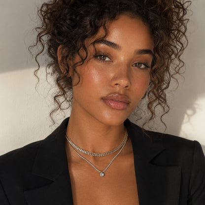 Evan Pendant Tennis Necklace