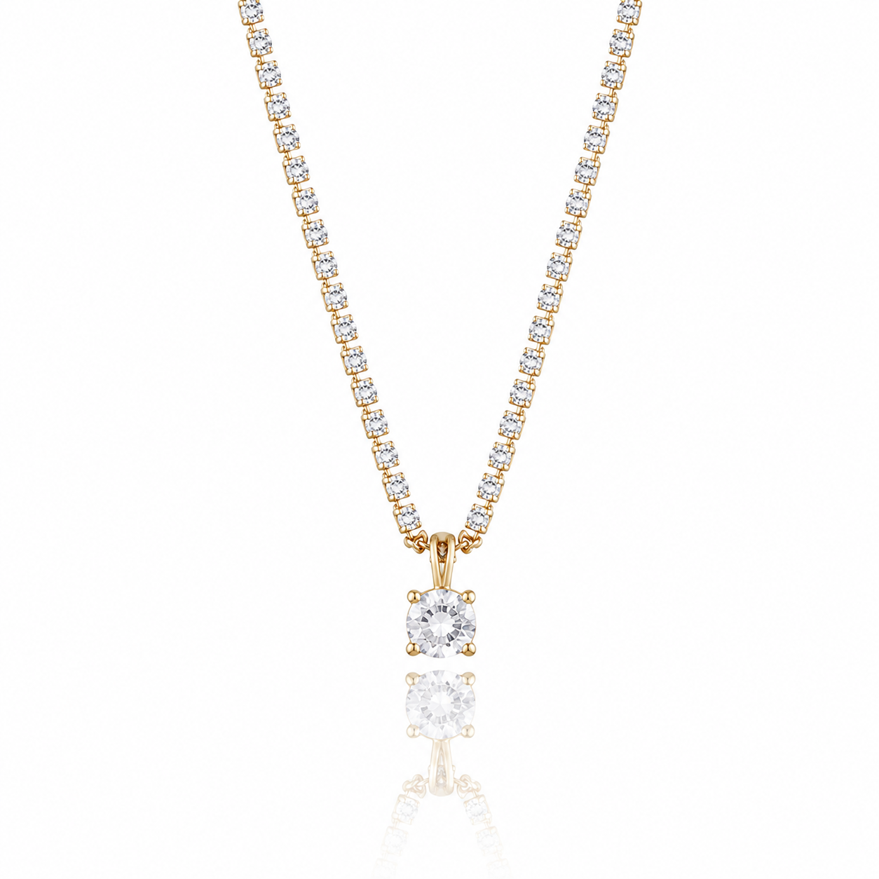 Evan Pendant Tennis Necklace