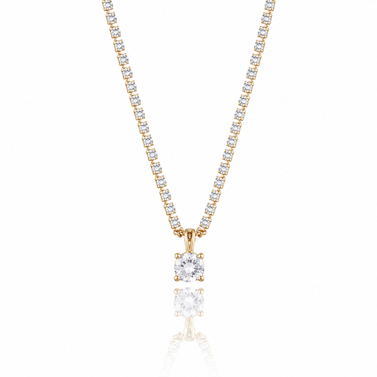Evan Pendant Tennis Necklace