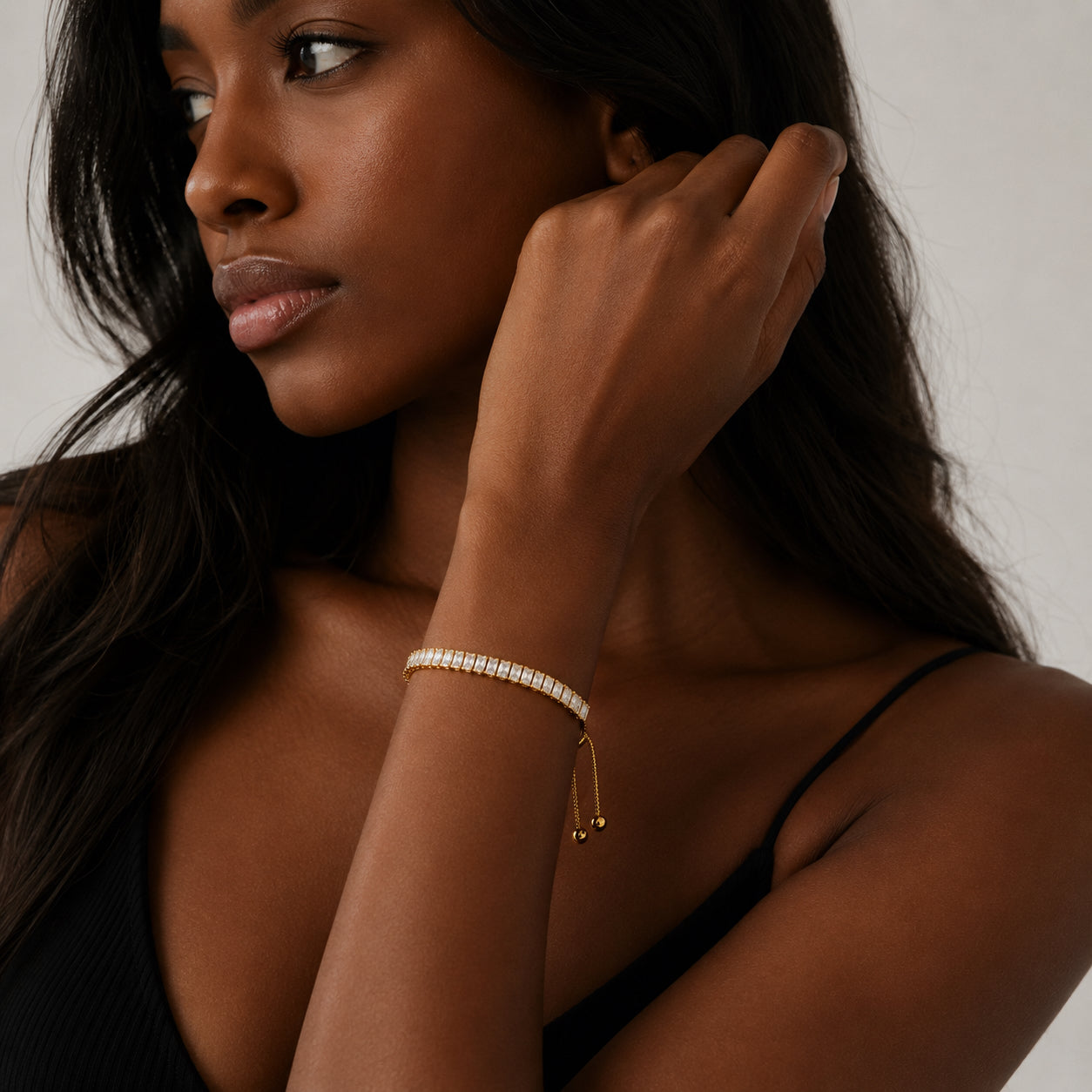 Baguette Slider Tennis Bracelet