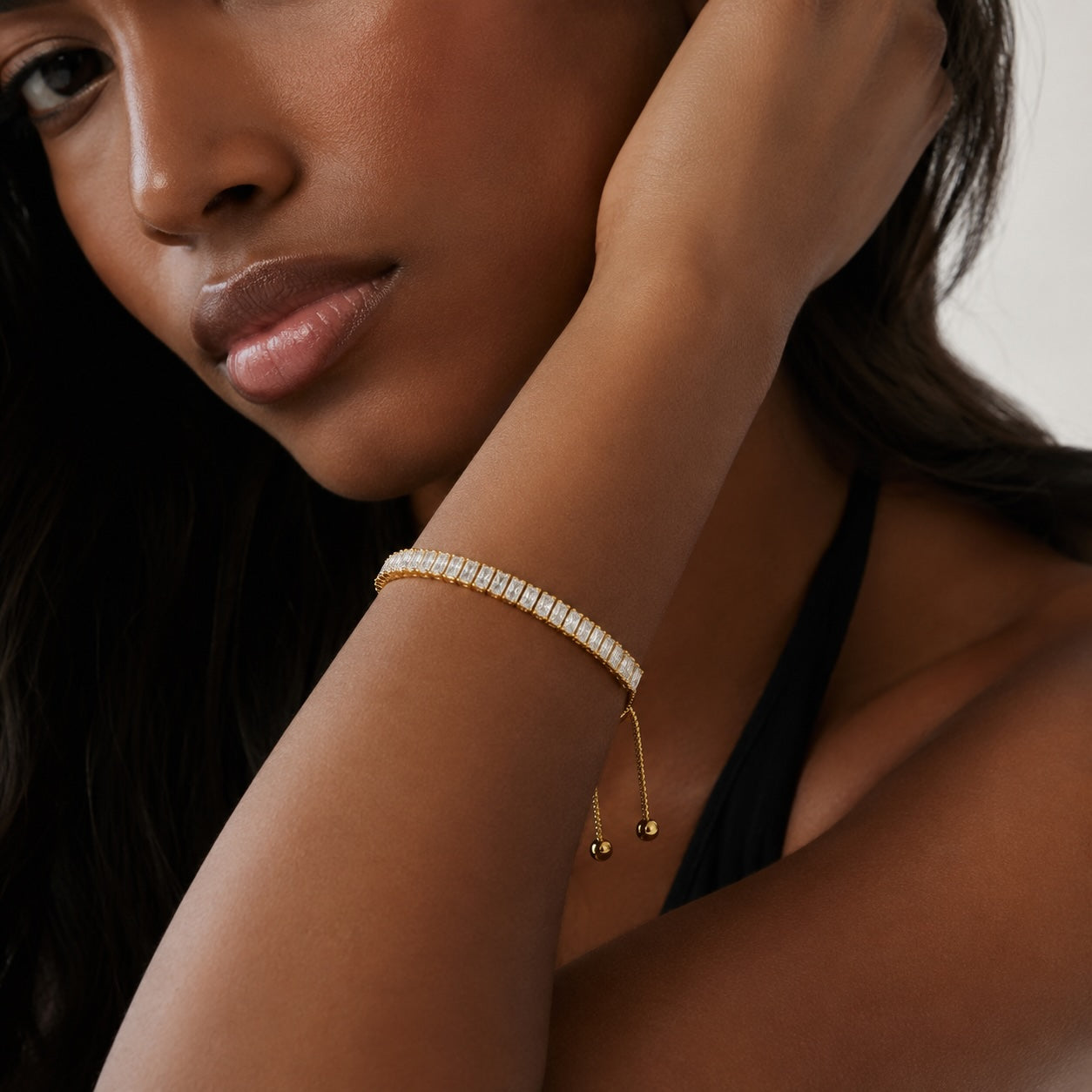Baguette Slider Tennis Bracelet