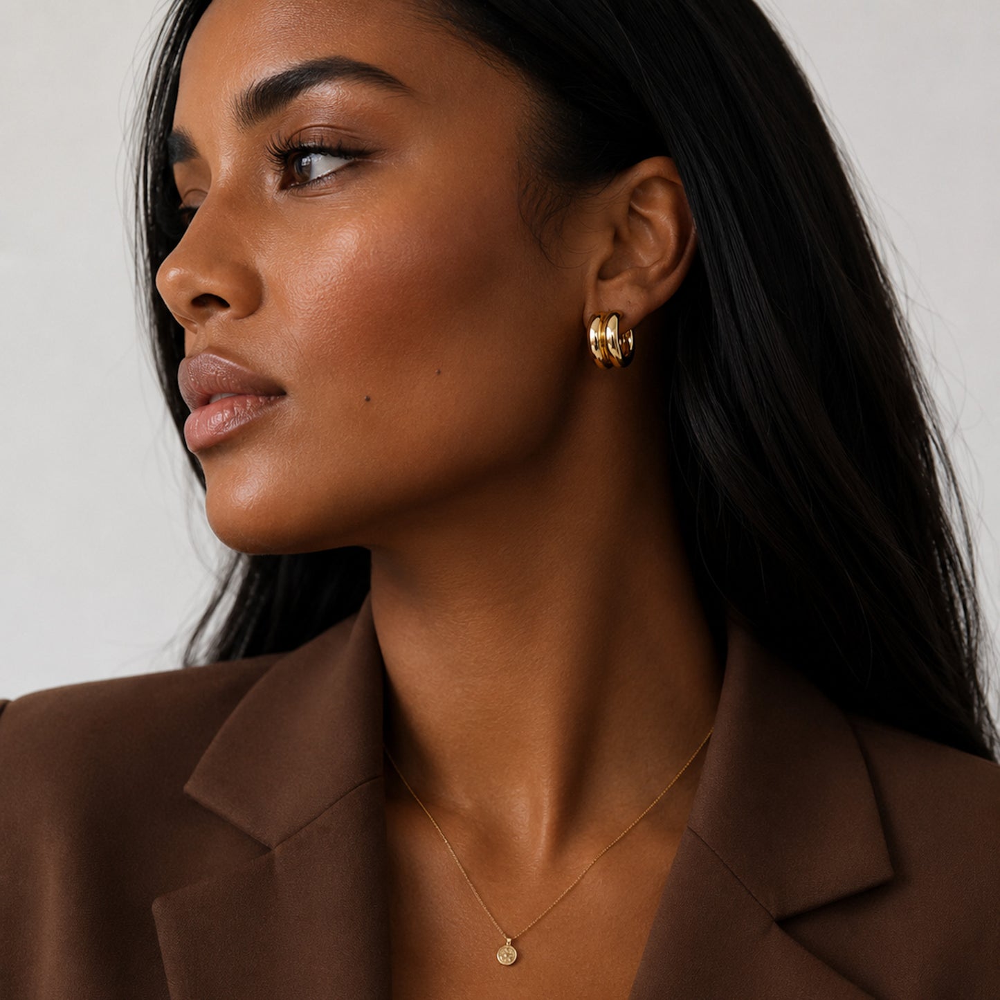 Chunky Double Hoops
