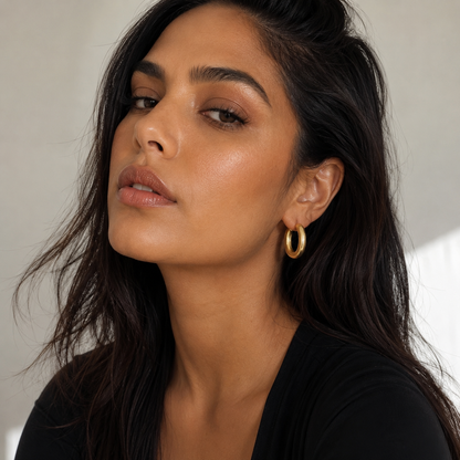 Gold Chunky Hoop Earrings