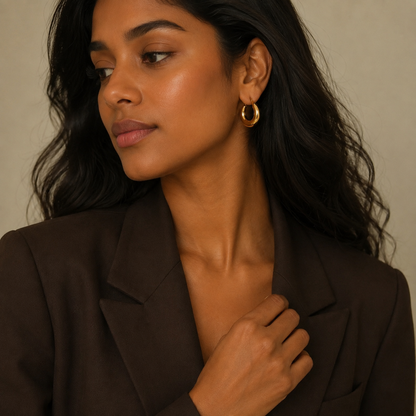 Alba Chunky Hoop Earrings