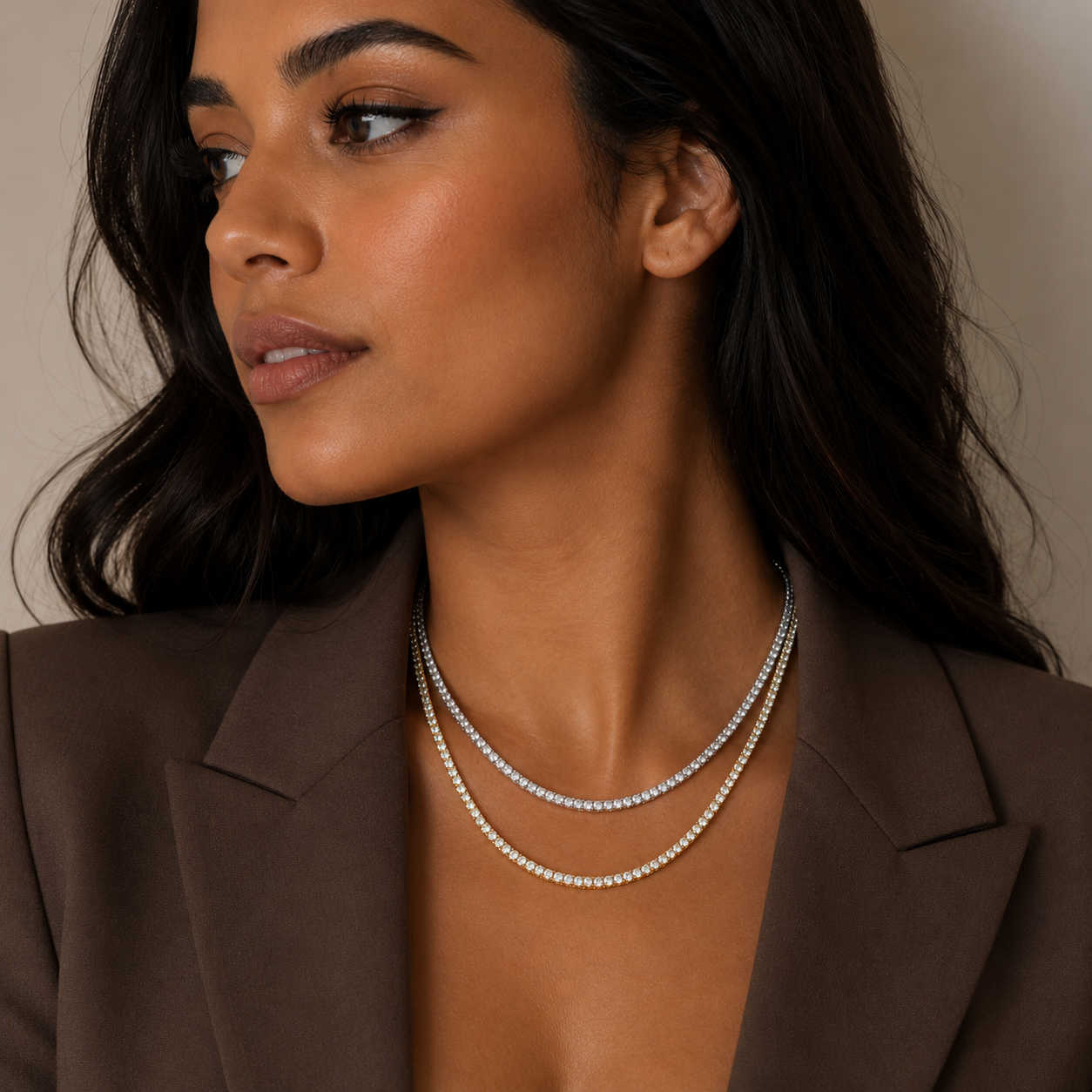 Tennis Gold Necklace