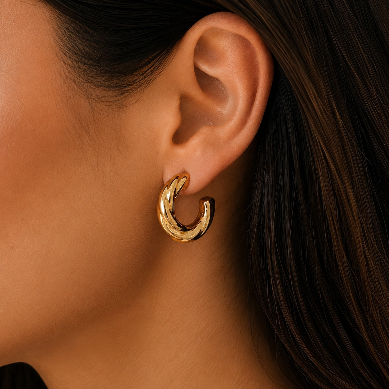 Harvey Twisted Hoops
