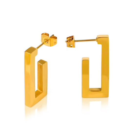 Rectangle Hoop Earrings