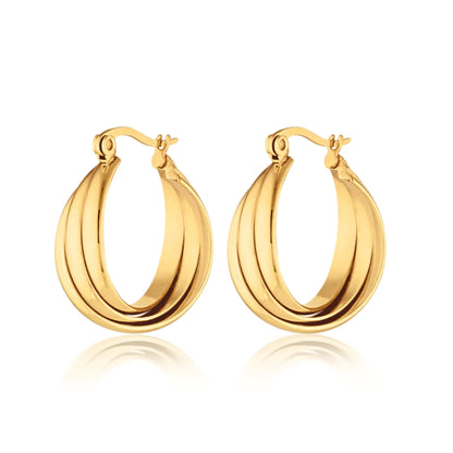 Tres Hoop Earrings