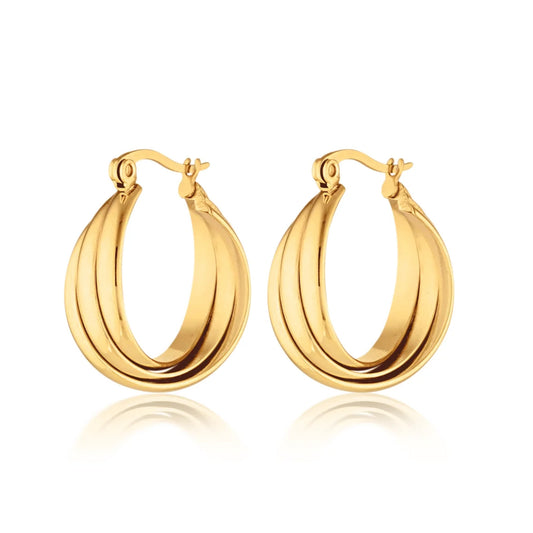 Tres Hoop Earrings