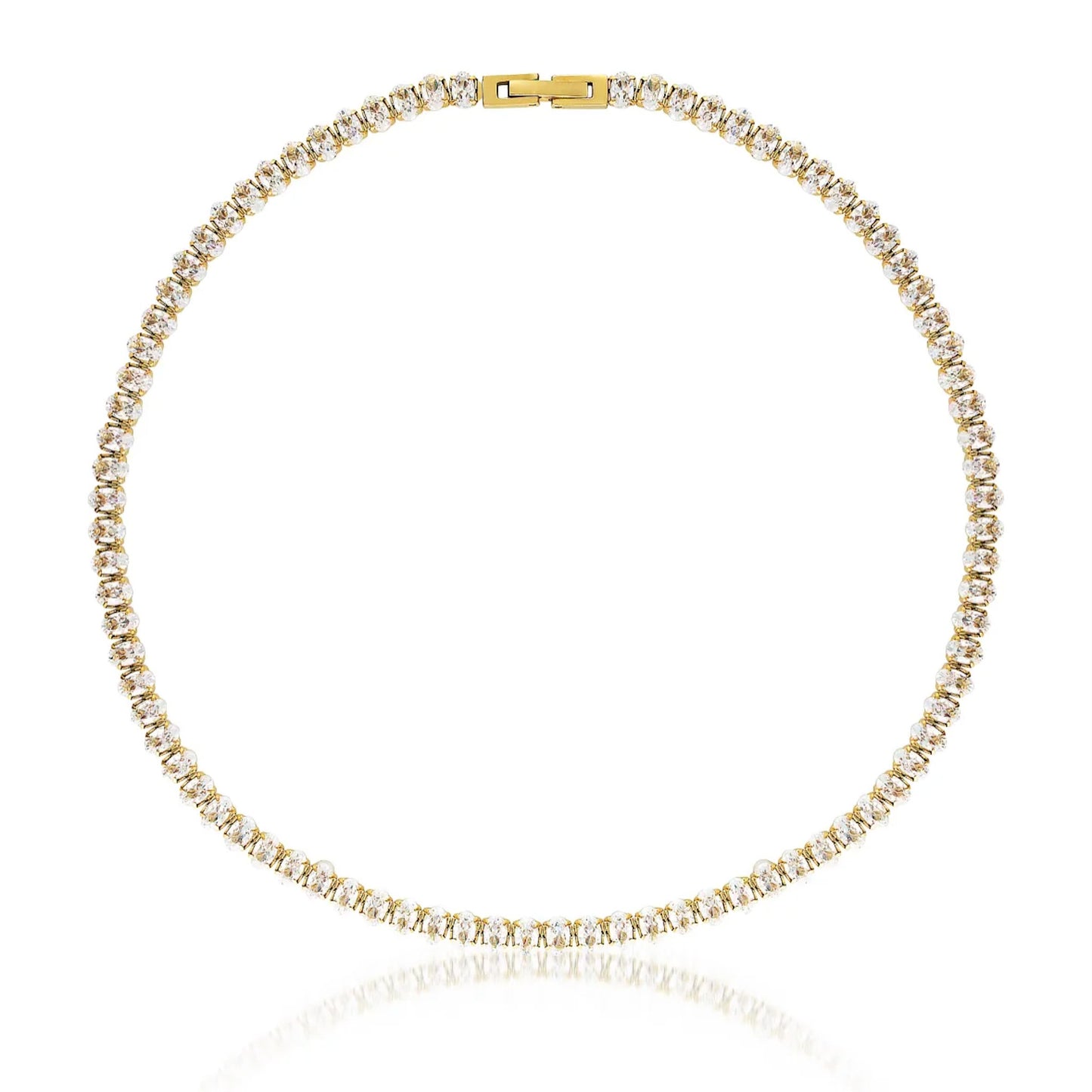 Tennis Oval Choker Necklace