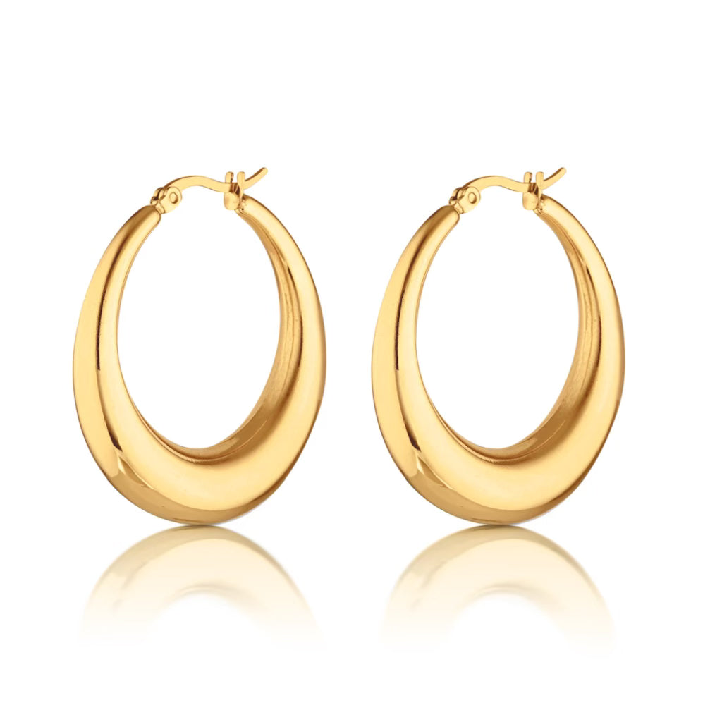 Rider Gold Hoop Earrings