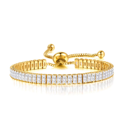 Baguette Slider Tennis Bracelet