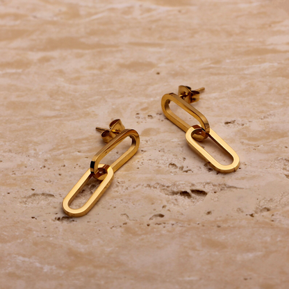 Paper Clip Dangle Earrings