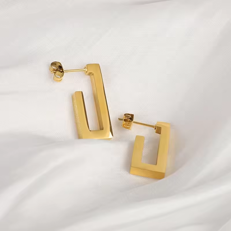Rectangle Hoop Earrings