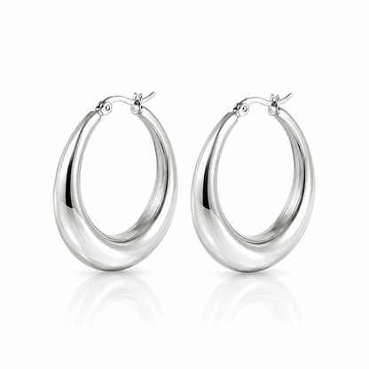 Siena Silver Hoop Earrings