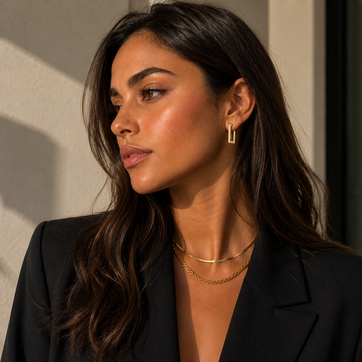 Rectangle Hoop Earrings