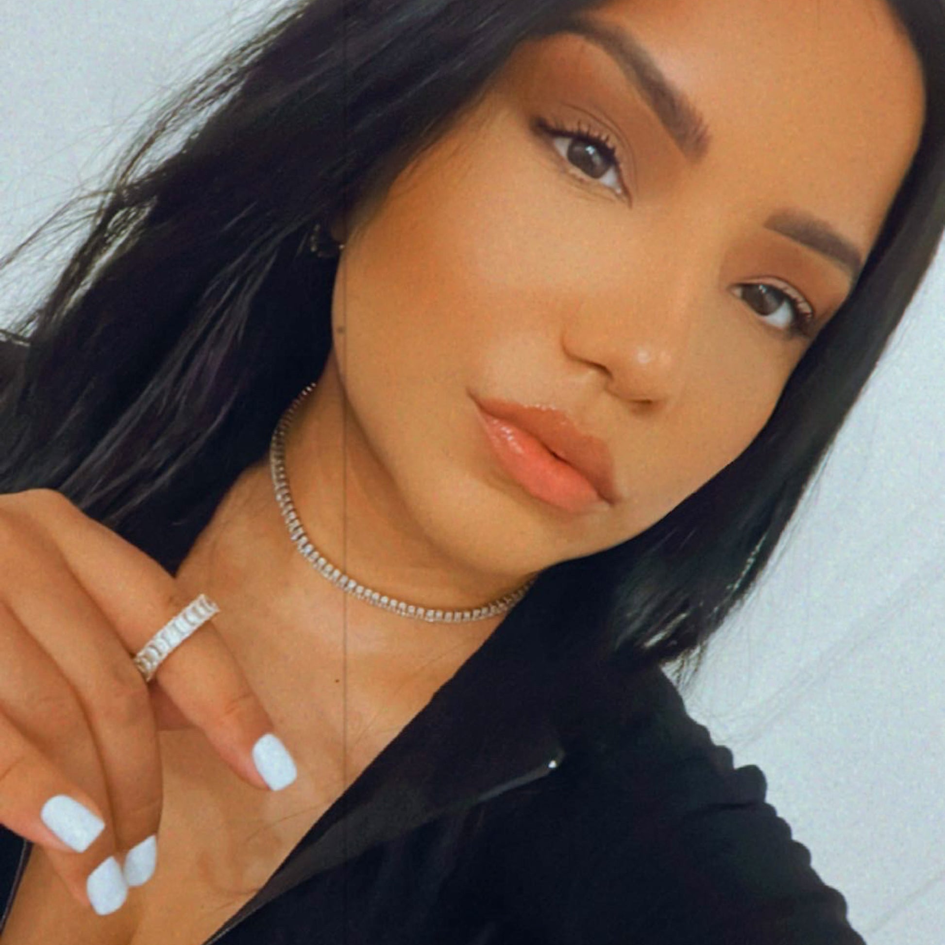 Baguette Cubic Zirconia Choker Necklace