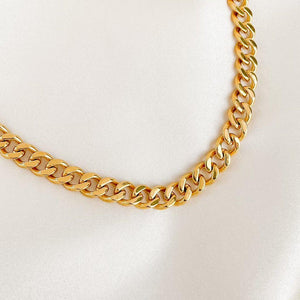 Cuban Chunky Chain Necklace in 18K PVD Gold Plated