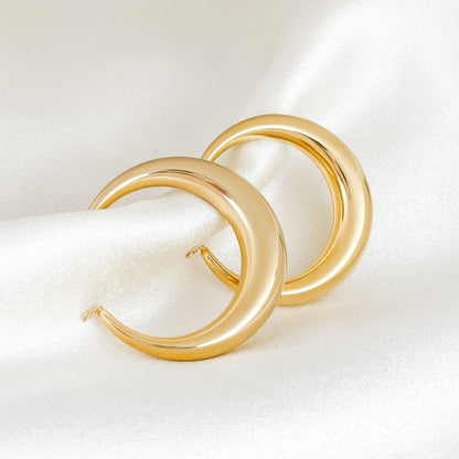 Gold Hoop Earrings in 18K PVD Gold Plated 