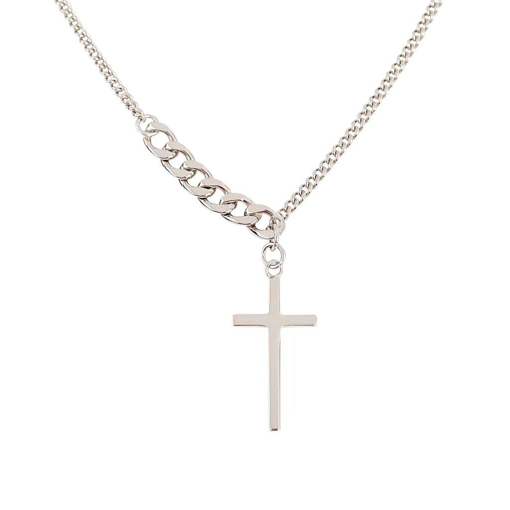 Silver Cross Necklace - Dos Nueve Studio