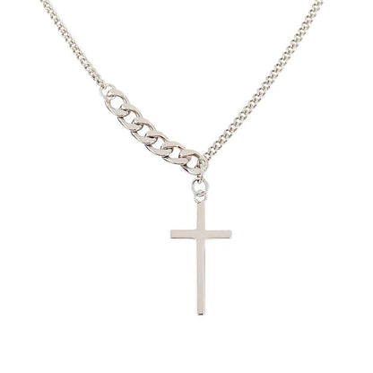 Silver Cross Necklace - Dos Nueve Studio