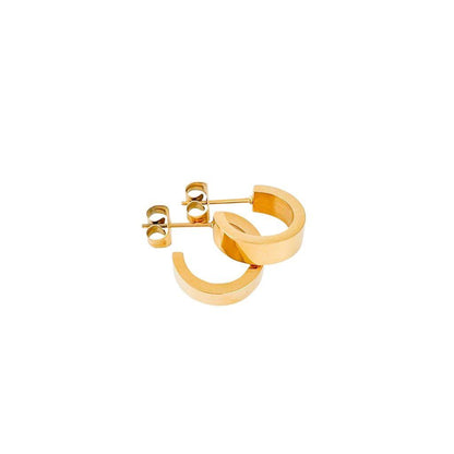 Gold Huggie Hoop Earrings, Huggie Earrings in Sterling Silver, Conch Hoop, Tiny  Hoop earrings, 