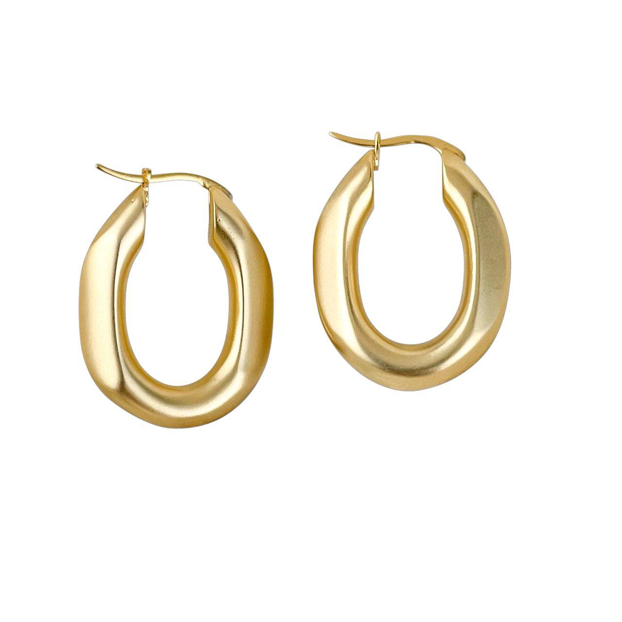 Gold Chunky Statement Hoop Earrings, Hoop earrings, Gold Earrings, Gold Hoops, Gift for Her, Chunky Earrings, Bold Hoop Earrings, 14K PVD Gold Plated
