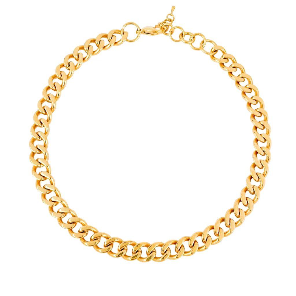 Cuban Chunky Chain Necklace in 18K PVD Gold Plated