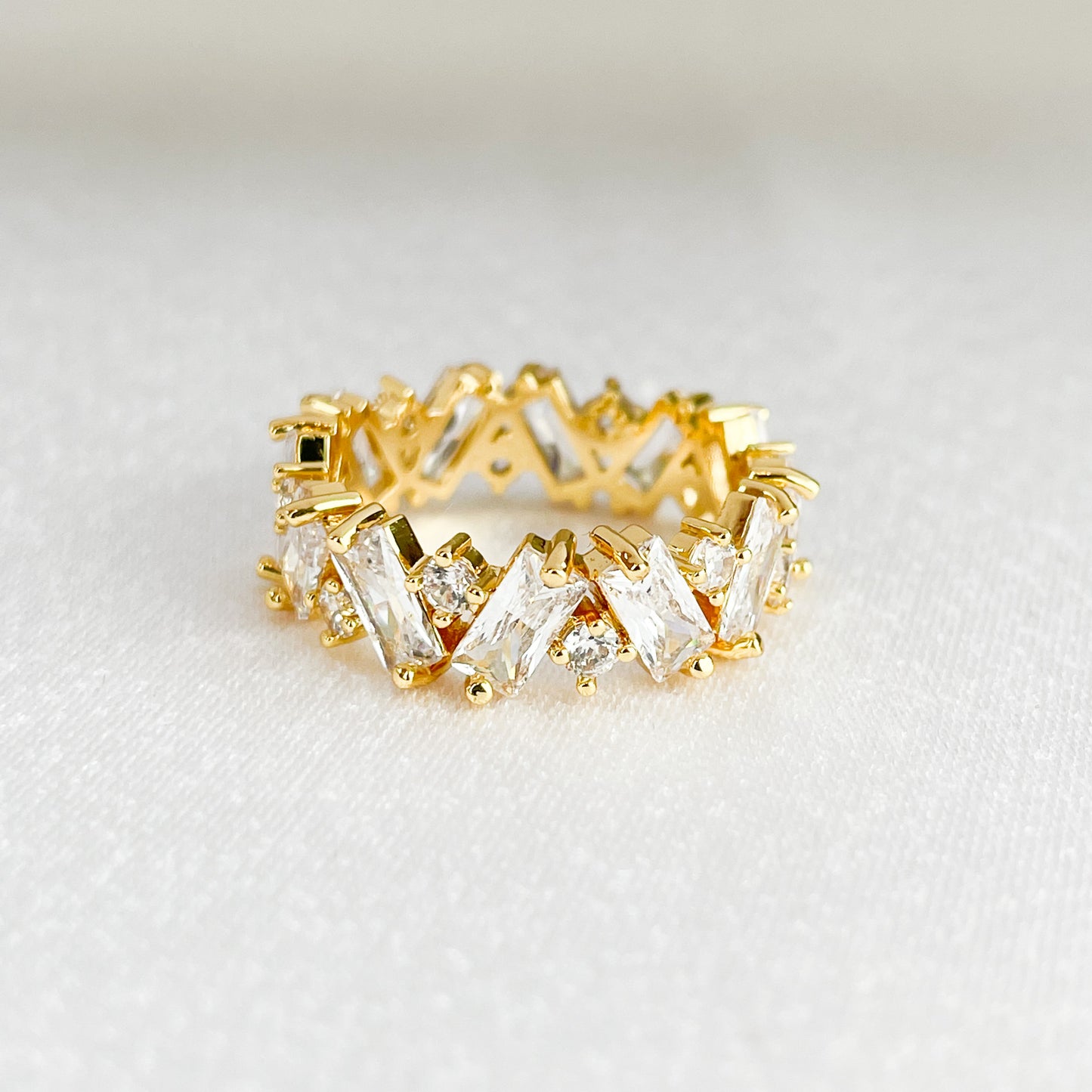 Cubic Zirconia Eternity Band Ring