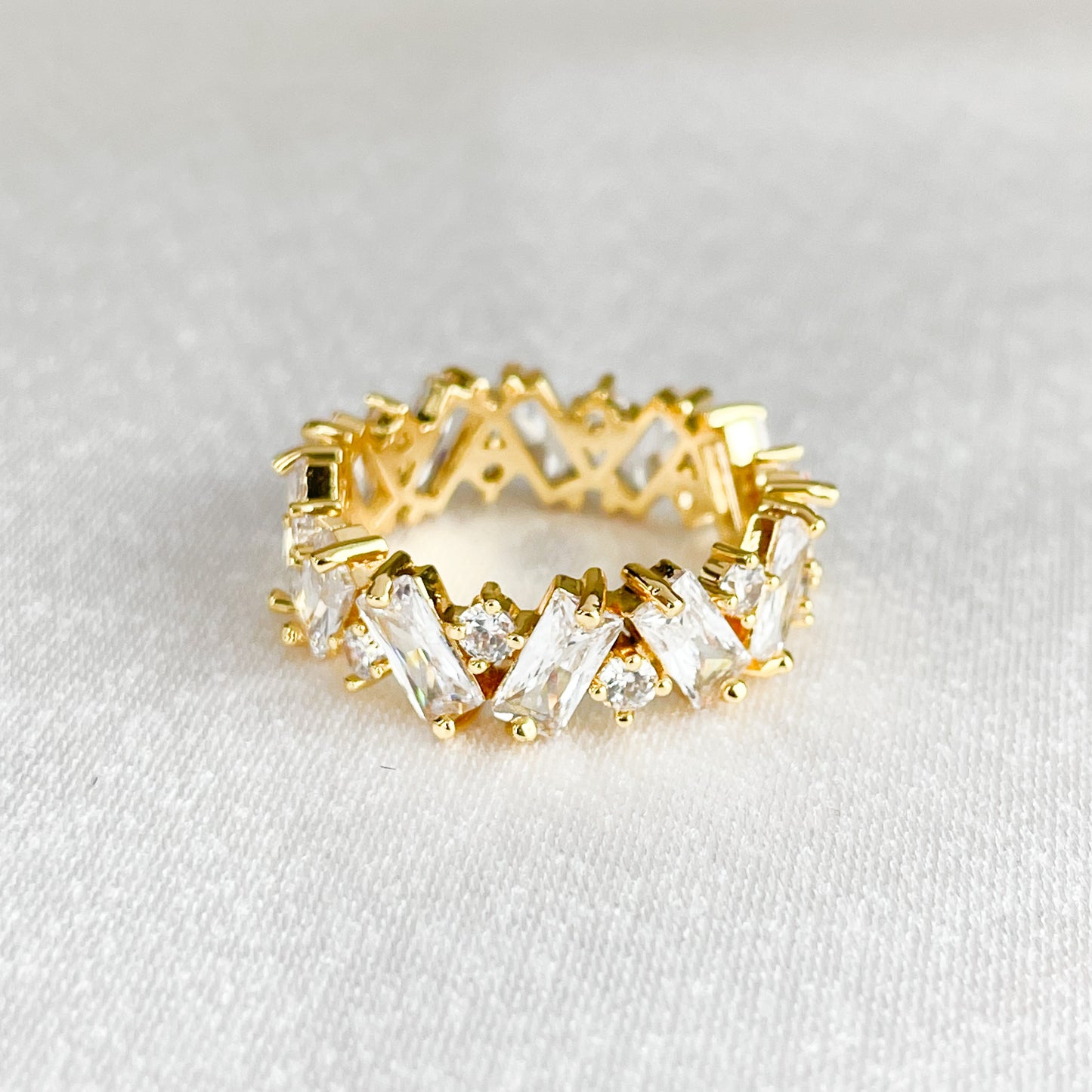 Cubic Zirconia Eternity Band Ring