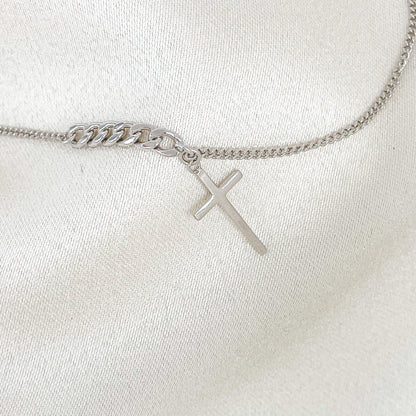 Silver Cross Necklace - Dos Nueve Studio